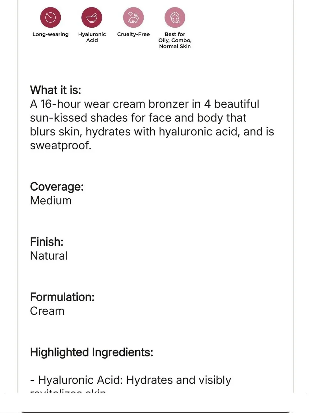 Charlotte Tillbury Sun-Kissed GLOW CREAM BRONZER - 1 Fair